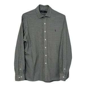 Polo Ralph Lauren men’s‎ Size 17  36/37 black & white gingham cotton shirt.